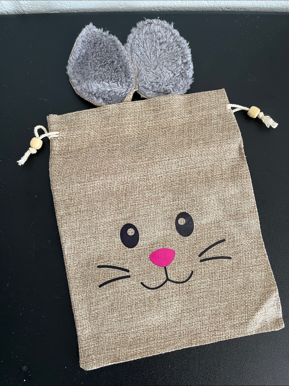 Burlap Style Bunny Drawstring Gift Bags - Bag 8x10”-NWOT- Multiple Available